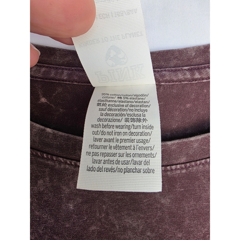 PINK Victoria's Secret Mineral Wash Ruched Side T-Shirt Dress Burgundy-Brown XS - Picture 4 of 7